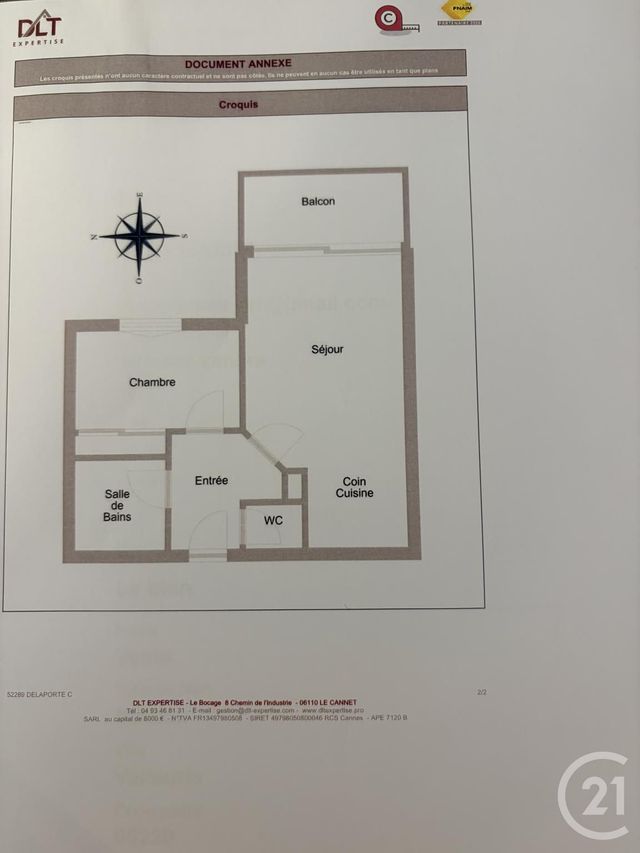 Appartement F2 à vendre - 2 pièces - 39.0 m2 - MOUGINS - 06 - PROVENCE-ALPES-COTE-D-AZUR - Century 21 Mistral L'Agence